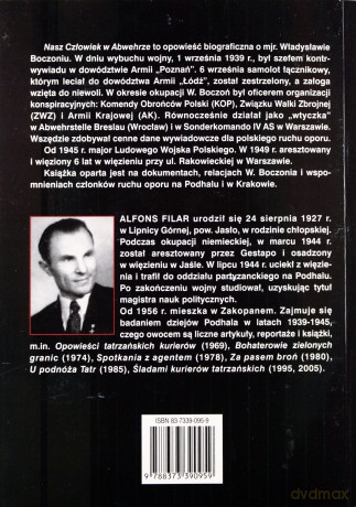 Nasz człowiek w Abwehrze. Tajemnica Władysława Boczonia - Alfons Filar [KSIĄŻKA]