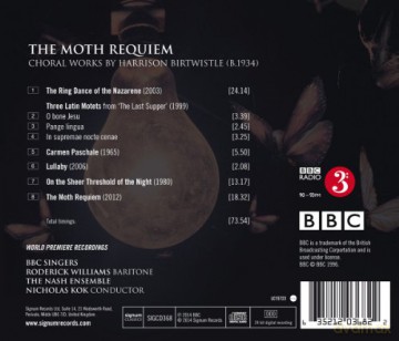 Bbc Singersnash Ensembleroderick Williams: Harrison Birtwistle: The Moth Requiem [CD]