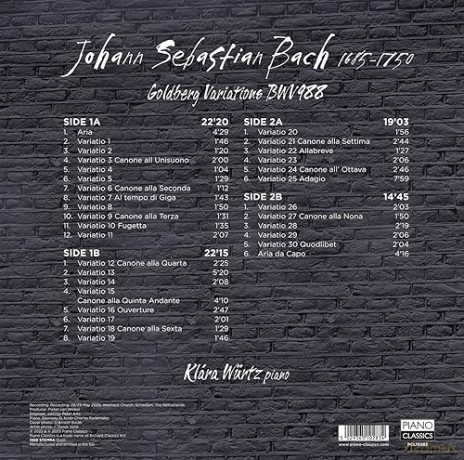 Klara Wurtz: J.S. Bach: Goldberg Variations [2xWinyl]