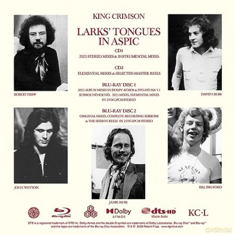 King Crimson: Larks Tongues In Aspic (The Complete Recording Sessions - Dolby Atmos - 2023 Mixes) [2CD+2BR]