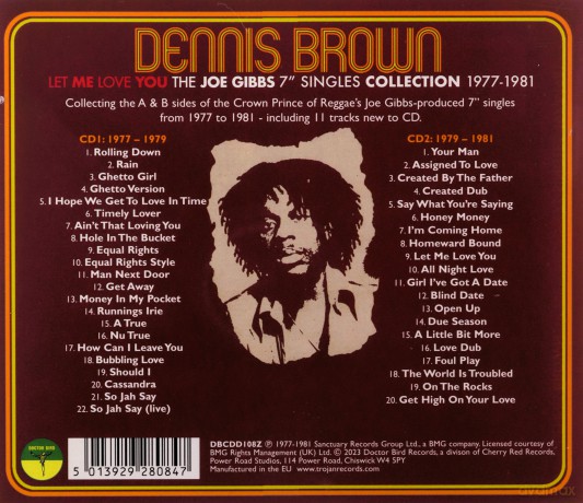 Dennis Brown: Let Me Love You - The Joe Gibbs 7Inch Singles Collection 1977-1981 [2CD]