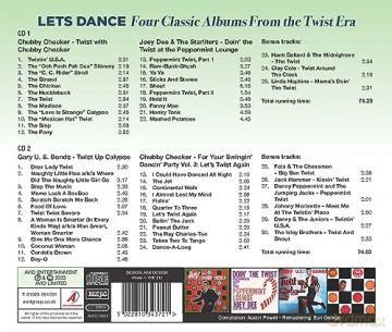Chubby Checker & Joey Dee & The Starliters & Gary U.S. Bonds: Lets Dance - Four Classic Albums From The Twist Era (Twist With Chubby Checker / Doin The Twist At The Peppermint Lounge / Twist Up Calypso / For Your Swingin Dancin Party Vol. 3: Lets Twist Ag