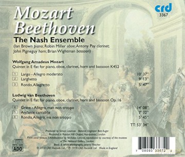 Nash Ensemble: Ludwig Van Beethoven: Wind Quintet In E Flat Mozart Wind Quintet - Nash Ensemble [CD]