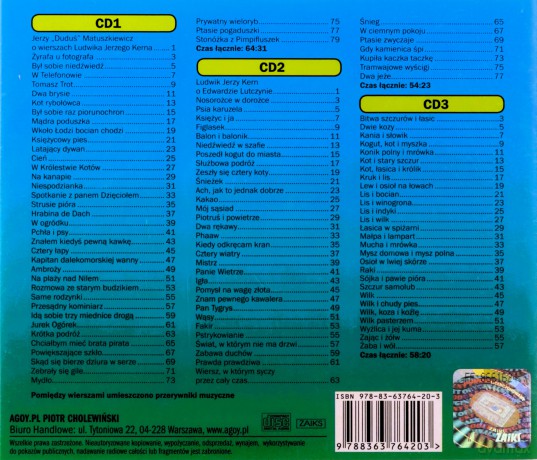 Nosorożce w dorożce i inne wiersze... Książka audio 3CD MP3 - Ludwik Jerzy Kern [AUDIOBOOK]
