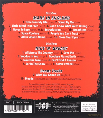 Atomic Rooster: Made In England / Nice N Greasy (+Bonus Tracks) [2CD]