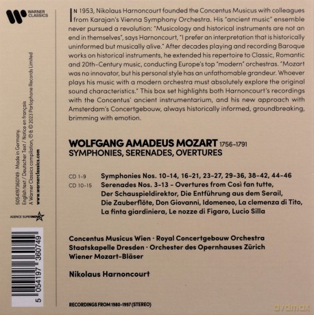 Nikolaus Harnoncourt: Mozart: Symphonies Overtures [15CD]
