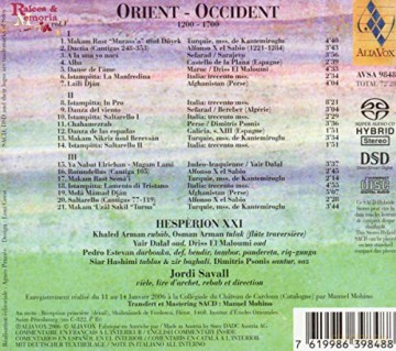 Hesperion Xxi: Orient Occident 1200 - 1700 [CD]