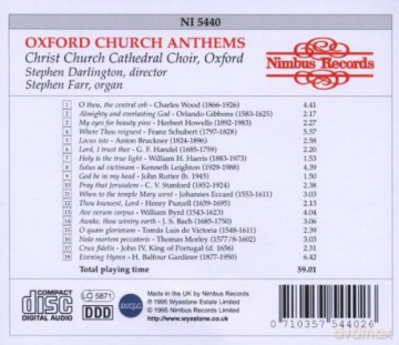 Choir Of Christ Church Cathedral Oxford: Oxford Church Anthems [CD]