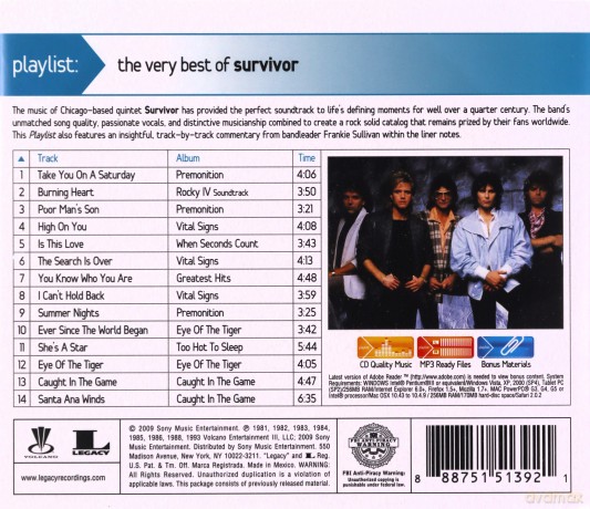 Survivor: Playlist: Very Best Of Survivor [CD]