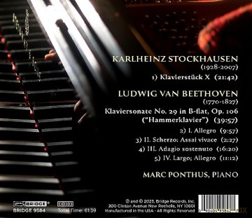 Marc Ponthus: Ponthus Plays Beethoven And Stockhausen [CD]
