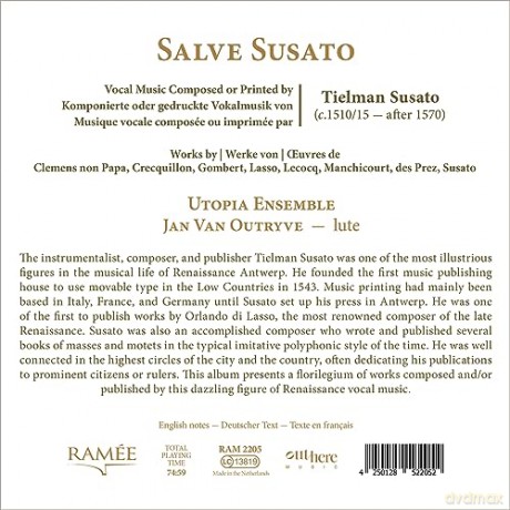 Utopia Ensemble: Salve Susato [CD]