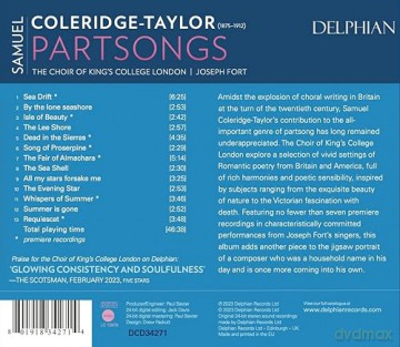 Choir Of Kings College London: Samuel Coleridge Taylor: Partsongs [CD]