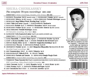 Shura Cherkassky: Shura Cherkassky: The Complete 78Rpm Recordings (1923-1950) [3CD]