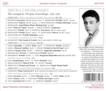 Shura Cherkassky: Shura Cherkassky: The Complete 78Rpm Recordings (1923-1950) [3CD]