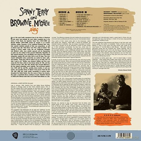 Sonny Terry & Brownie Mcghee: Sing (+2 Bonus Tracks) (Limited) [Winyl]