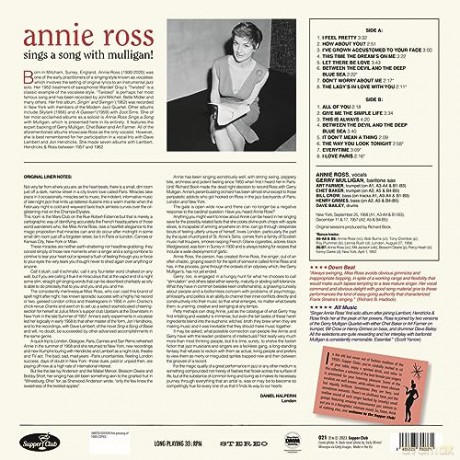 Annie Ross: Sings A Song With Mulligan (+6 Bonus Tracks) (Limited) [Winyl]