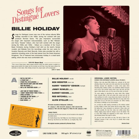 Billie Holiday: Songs For Distingue Lovers (+5 Bonus Tracks) (Limited) [Winyl]