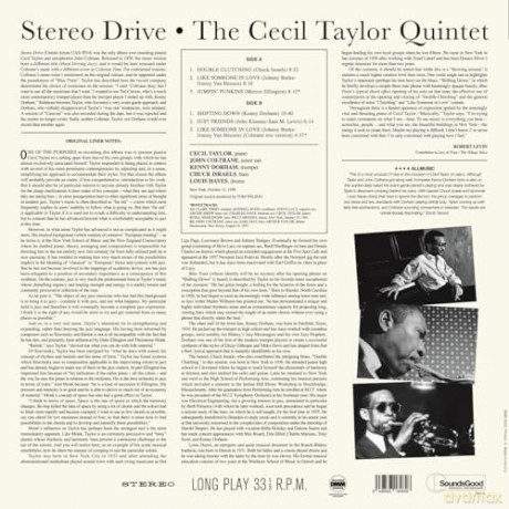 Cecil Taylor Quintet: Stereo Drive (+2 Bonus Tracks) (Limited) [Winyl]