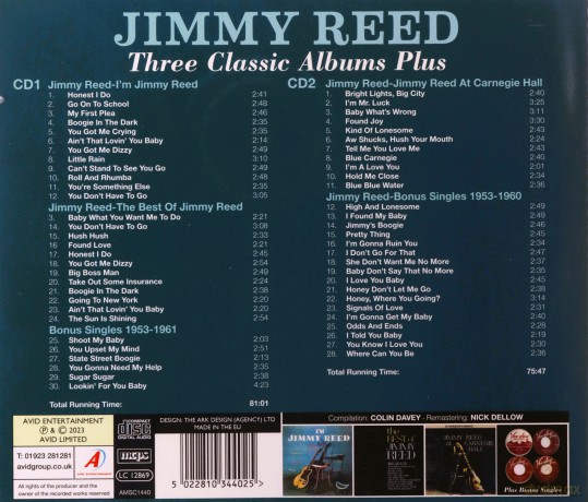 Jimmy Reed: Three Classic Albums Plus (Im Jimmy Reed / The Best Of Jimmy Reed / Jimmy Reed At Carnegie Hall) [2CD]