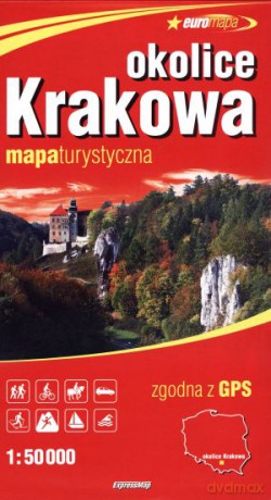 Okolice Krakowa. Euromapa. Mapa turystyczna w skali 1:50 000 [KSIĄŻKA]
