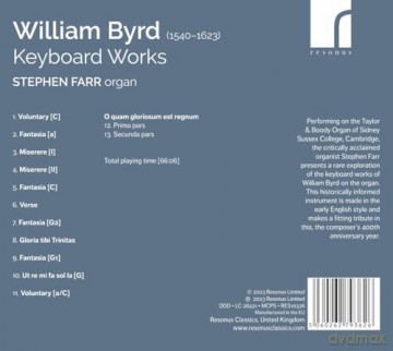 Stephen Farr: William Byrd: Keyboard Works [CD]