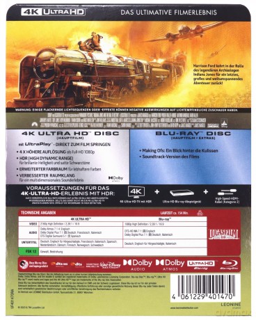 Indiana Jones and the Dial of Destiny (Indiana Jones i artefakt przeznaczenia) (steelbook) [Blu-Ray 4K]+[Blu-Ray]