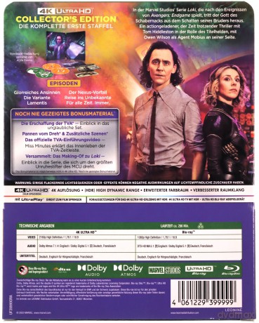 Loki Season 1 (steelbook) [2xBlu-Ray 4K]+[2xBlu-Ray]