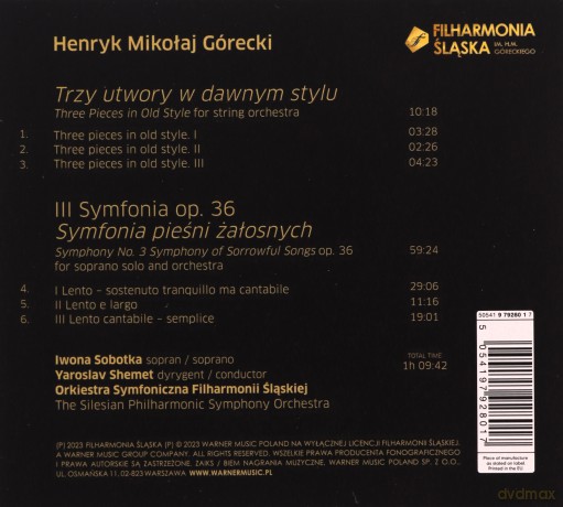 Filharmonia Śląska: Górecki 90. [CD]