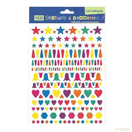 1035 Gommettes les ludiques adhésifs repositionnables autocollants stickers enfants