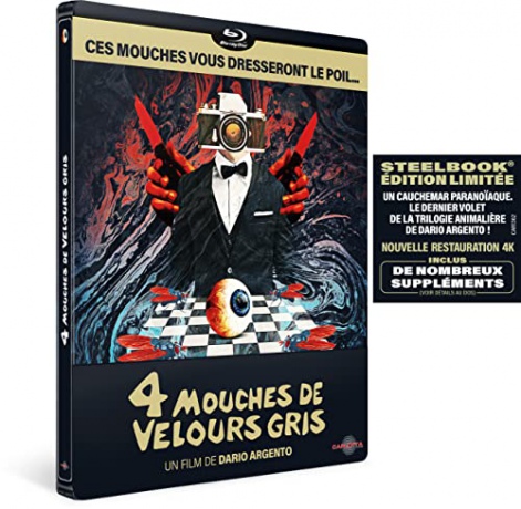 4 Mouches de Velours Gris (steelbook) [Blu-Ray]
