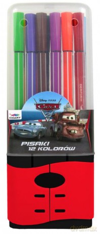 Pisaki w pudełku cienkie 12 kolorów CARS [KSIĄŻKA]