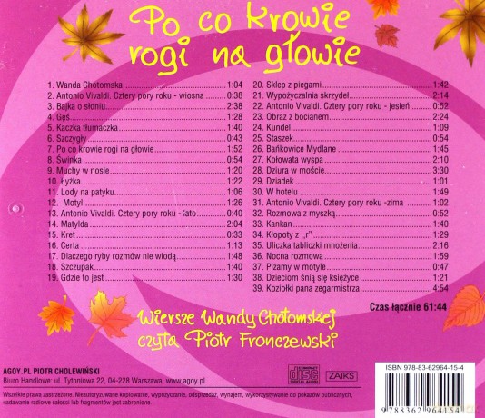 Po co krowie rogi na głowie i inne wiersze - Wanda Chotomska [AUDIOBOOK]