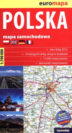 Polska. Euromapa. Mapa samochodowa w skali 1:700 000 [KSIĄŻKA]