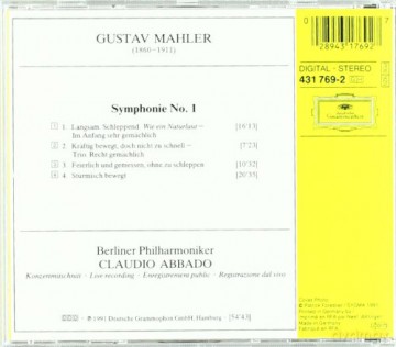 Abbado Bp: Mahler:Symph.N.1 [CD]