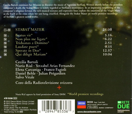 Cecilia Bartoli: Steffani: Stabat Mater [CD]