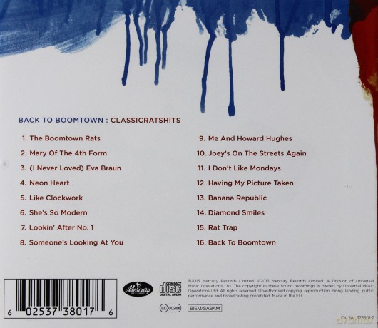 The Boomtown Rats: Back To Boomtown: Classic Rats Hits [CD]
