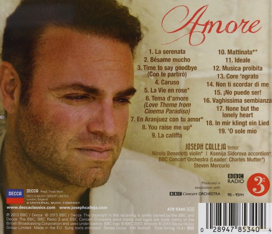 Joseph Calleja: Amore [CD]