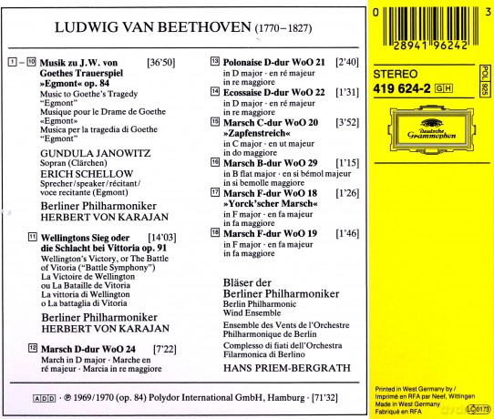 Karajan Herbert Von: Beethoven:Egmont [CD]