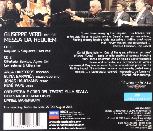 Jonas Kaufmann: Verdi Requiem [2CD]