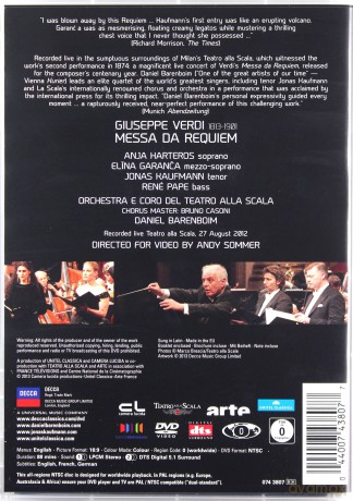 Jonas Kaufmann: Verdi Requiem [DVD]