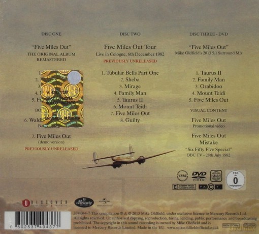 Mike Oldfield: Five Miles Out (Deluxe) Ltd. [2CD]+[DVD]