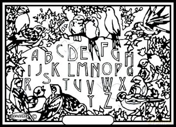 L'ALPHABET - Tableau A COLORIER