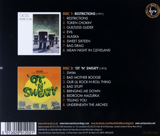Cactus: Restrictions/`Ot `N` Sweaty [2CD]