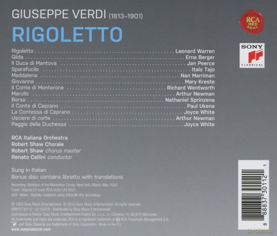 Renato Cellini: Verdi: Rigoletto [2CD]