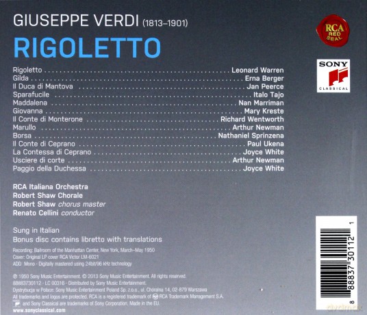 Renato Cellini: Verdi: Rigoletto [2CD]