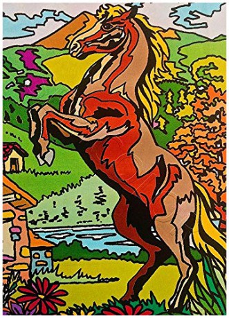 Le Cheval CABRE - Tableau A COLORIER
