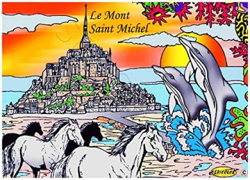 Le Mont St Michel - Tableau A COLORIER