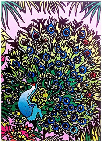 Le Paon - Tableau A COLORIER