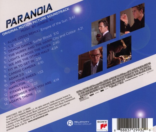 Paranoia soundtrack (Paranoja) (Junkie XL) [CD]