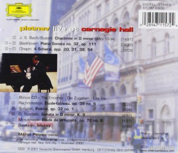 Mikhail Pletnev: Live At Carnegie Hall [2CD]